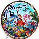 'Underwater World ' - A large plate on the wall author's painting, Decorative plates, Krasnodar,  Фото №1