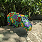 Куклы и игрушки handmade. Livemaster - original item Big knitted hippo Yosya. Handmade.