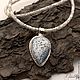 Silver pendant with dendritic opal. Pendants. Elena Shevchenko  jeweller (odoli). Online shopping on My Livemaster.  Фото №2