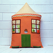 Для дома и интерьера handmade. Livemaster - original item Decorative pillow House where the Cat Lives. Handmade.