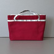 Сумки и аксессуары handmade. Livemaster - original item Toiletry bags: cosmetic bag 12 pockets Cherry. Handmade.