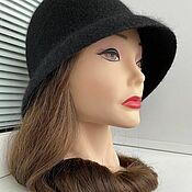 Аксессуары handmade. Livemaster - original item Felted hat The Favorite Black Hat. Handmade.