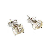 Украшения handmade. Livemaster - original item Citrine Earrings in silver, silver earrings with Citrine Carnations. Handmade.