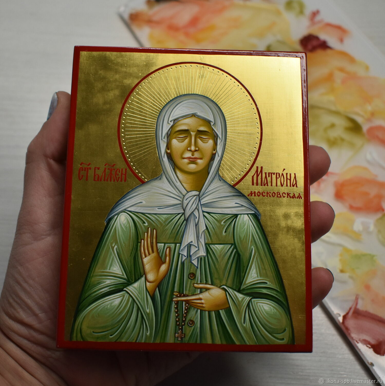 МАТРОНА МОСКОВСКАЯ святая блаженная , рукописная икона купить в ...