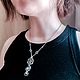 Подвеска с аквамарином и незабудками. Подвеска. Violet jewelry. Ярмарка Мастеров.  Фото №4