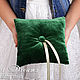 Бархатная подушечка для колец "Emerald". Подушечки для колец. Sweet Dreams wedding studio. Интернет-магазин Ярмарка Мастеров.  Фото №2