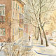 Картина Снежные улицы воспоминаний. Жикле, зимний пейзаж, Картины, Санкт-Петербург,  Фото №1