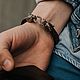Wolf Bracelet | Bronze | Smooth Leather. Regaliz bracelet. Totemica-totemnye zhivotnye i simvoly. Ярмарка Мастеров.  Фото №5