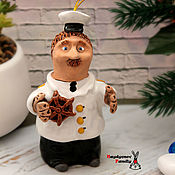 Сувениры и подарки handmade. Livemaster - original item Captain, ceramic bell.. Handmade.