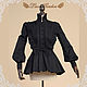 Victorian Gothic Black Blouse Shirt, Blouses, Redmond,  Фото №1