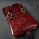 Bag waist leather mod B-52 Bordeaux. Waist Bag. Labour. Online shopping on My Livemaster.  Фото №2