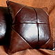 Pillow handmade, interior, decorative pillow,pillow car,pillow on sofa,woman gift, man gift, genuine leather
