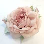 Украшения handmade. Livemaster - original item FABRIC FLOWERS. Chiffon rose brooch 