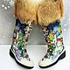 boots: White boots with rhinestone embroidery. High Boots. wool gifts. My Livemaster. Фото №4