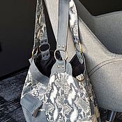 Grey handbag-pocket