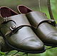 Модель 13. Зеленые двойные монки. Обувь. Elefanti shoes. Интернет-магазин Ярмарка Мастеров.  Фото №2