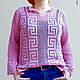 Fillet crochet jumper Openwork labyrinths, Shirts-nets, St. Petersburg,  Фото №1