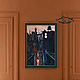 Paintings: night city landscape urban blue LONELY WINDOW. Pictures. pictures & decor of TanyaSeptember. My Livemaster. Фото №6