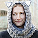 Заказать СНУД СЕРЫЙ КОТИК. Woolcraft. Ярмарка Мастеров. . Снуды Фото №3