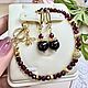 Украшения из граната. Гранатовый комплект. Комплекты украшений. Elena Moonlight Jewelry. Интернет-магазин Ярмарка Мастеров.  Фото №2