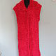 Red knitted sleeveless coat' Vamp Woman', Coats, Moscow,  Фото №1