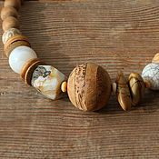 Работы для детей, handmade. Livemaster - original item Beads with natural boho stones 