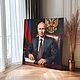 Заказать Портрет Путина в кабинет Заказать портрет президента Масло Холст. Картины маслом | Портреты на заказ. Ярмарка Мастеров. . Картины Фото №3