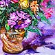 Painting with flowers and a glass 'Autumn evening'. Pictures. Russian Oil Paintings. Online shopping on My Livemaster.  Фото №2
