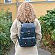 Backpack female leather blue Virgi Mod R11-161. Backpacks. Natalia Kalinovskaya. My Livemaster. Фото №5
