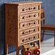 Order Furniture for dolls: Chest of drawers light walnut 1/12. papa-marko. Livemaster. . Doll furniture Фото №3