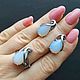 Серебряный Комплект из лунного камня Jasmine, Комплекты украшений, Москва,  Фото №1