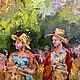 "Летняя прогулка". Картина (холст, масло). Диана Маливани. Картины. Художник Диана Маливани. Ярмарка Мастеров.  Фото №6