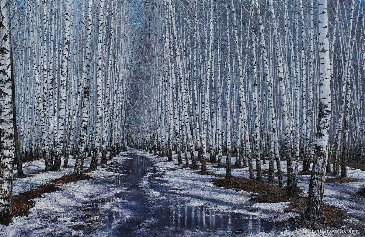 Painting ' April in the birch grove... ', Pictures, Yelets,  Фото №1