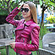 Bright pink python leather jacket. Outerwear Jackets. exotiqpython. Online shopping on My Livemaster.  Фото №2