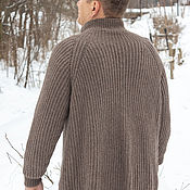 Мужская одежда handmade. Livemaster - original item Warm Sweater with an English Elastic Band Pattern for Men. Handmade.