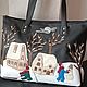 Bag leather Women's Bag Shopper bag with Applique Winter Village. Shopper. POLLI (cymoza). Online shopping on My Livemaster.  Фото №2