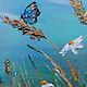Картина маслом бабочки картина с бабочкой. Картины. Картины мастихином. Ярмарка Мастеров.  Фото №6