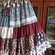 Long patchwork boho romantic cotton skirt, Skirts, Kolpino,  Фото №1