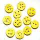  yellow ceramic buttons with grass prints. Buttons. artteremok. Online shopping on My Livemaster.  Фото №2