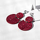 Order Red Leather Earrings. Two Starlings. Livemaster. . Earrings Фото №3