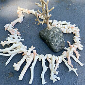 Винтаж handmade. Livemaster - original item Siren. Coral necklace Angel skin.. Handmade.