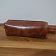 Handmade genuine leather dressing case. Travel bags. crecca. My Livemaster. Фото №4