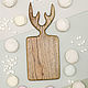 Cutting board straight small with horns, color 'walnut', Cutting Boards, Moscow,  Фото №1