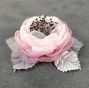 Украшения handmade. Livemaster - original item Morning Powder. Brooch - fabric flower. Handmade.