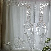 Для дома и интерьера ручной работы. Ярмарка Мастеров - ручная работа Las cortinas en la ventana con el dibujo de la Mariposa. Handmade.