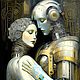  Love and robots. Robot girl and robot man, fantasy art, Pictures, St. Petersburg,  Фото №1