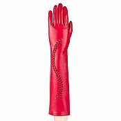 Винтаж handmade. Livemaster - original item Size 7. Demi-season long gloves made of genuine red leather. Handmade.