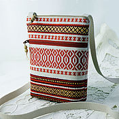 Сумки и аксессуары handmade. Livemaster - original item Slavic handbag for a phone over the shoulder Red-haired Kedrinka. Handmade.