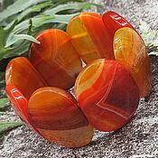 Украшения handmade. Livemaster - original item Natural Orange Agate Bracelet. bracelet agate. Handmade.