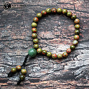 Фен-шуй и эзотерика handmade. Livemaster - original item Rosary of unakite and aventurine, 27 beads. Handmade.